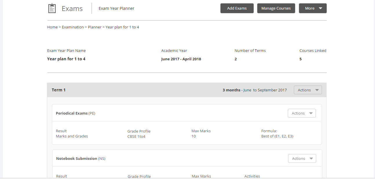 Fedena Co-scholastic screenshot image